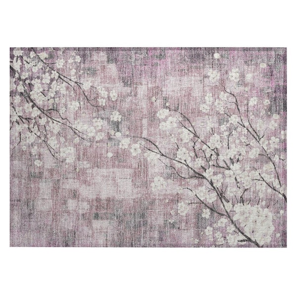 Chantille Machine Washable Indoor/Outdoor Abstract ACN2248 Blush 1 ft. 8 in. x 2 ft. 6 in. Accent Rug