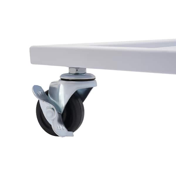 Square Stand ホワイト YIYIBYUS 16 in. White Square-Shaped Rolling Plant Stand