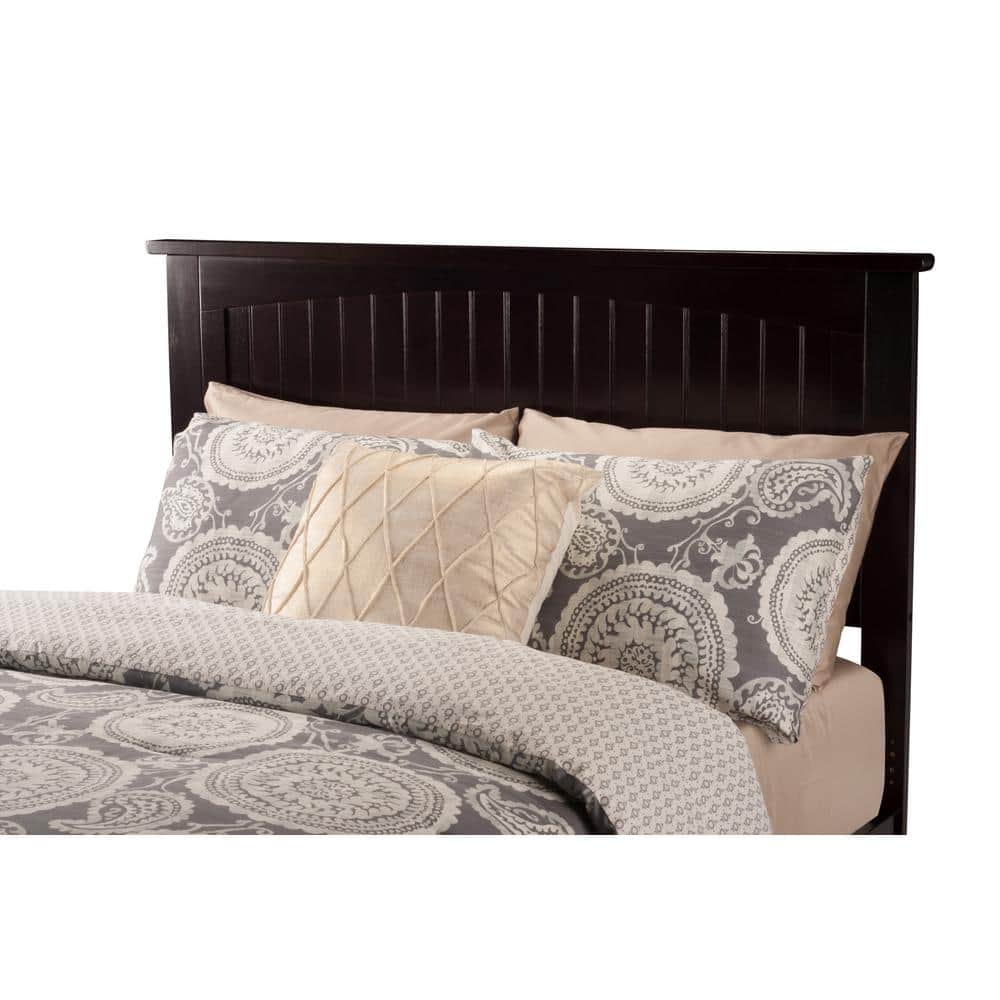 Nantucket Espresso Queen Wood Frame Upholstered Bed with Drawer