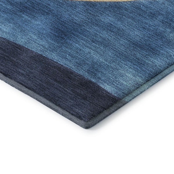 Mayfield Premium Machine Washable Abstract AMF2141 Green 3 ft. x 5 ft. Area Rug