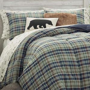 Rugged Navy Plaid Comforter Set