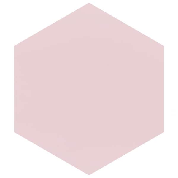 Merola Tile Textile Basic Hex Rose 8-5/8 in. x 9-7/8 in. Porcelain Floor and Wall Tile (11.5 sq. ft./Case)