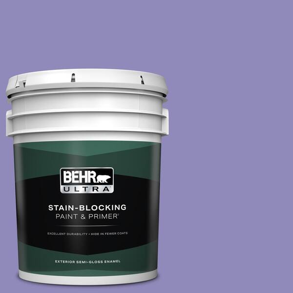 BEHR ULTRA 5 gal. #630B-6 Butterfly Garden Semi-Gloss Enamel Exterior Paint & Primer