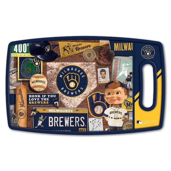 MLB Milwaukee Brewers Retro Series Polypropyene Cutting Board
