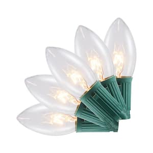 25-Light Clear Incandescent C9 Christmas Lights (2-Pack)