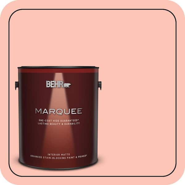 BEHR MARQUEE 1 gal. #190A-3 Salmon Peach Matte Interior Paint & Primer