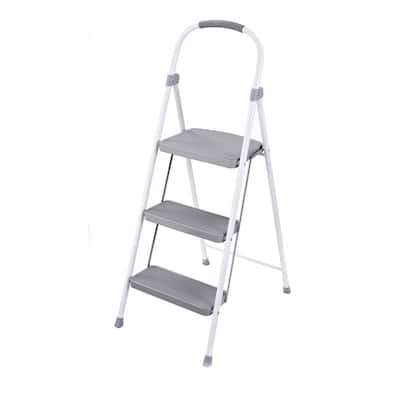 3-Step Steel Step Stool with 225 lb. Load Capacity Type II Duty Rating