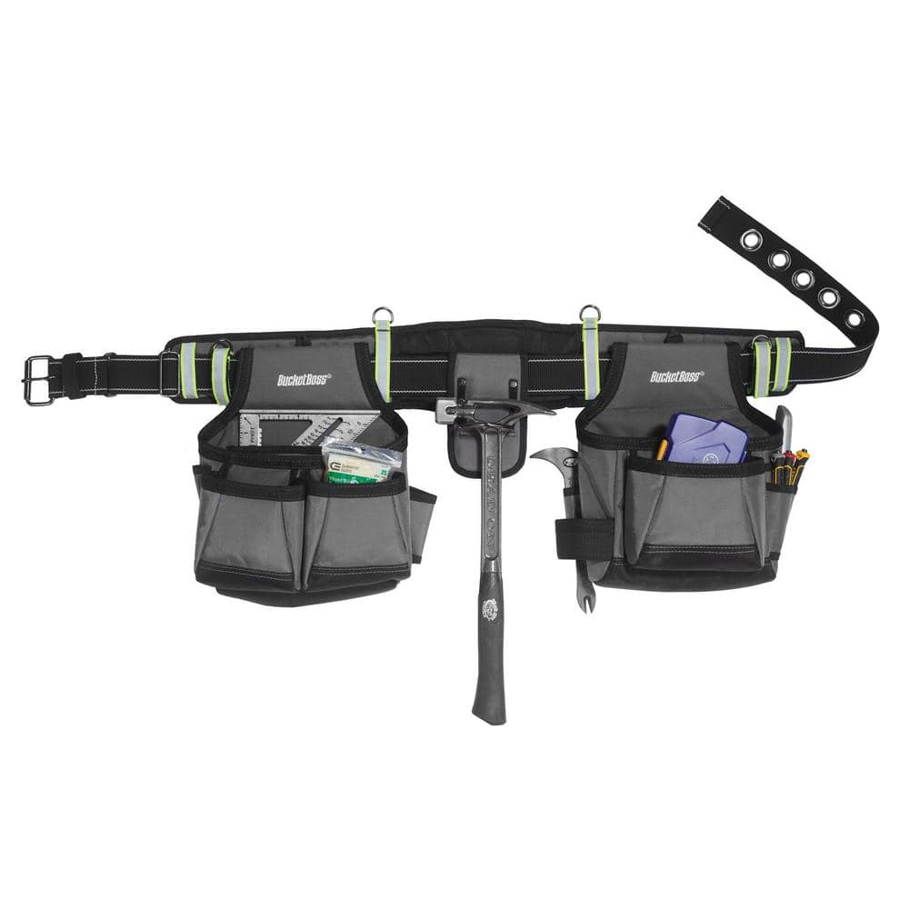 UPC 721415551054 product image for 2-Bag Adjustable High Visibility Contractor's Work Tool Belt | upcitemdb.com