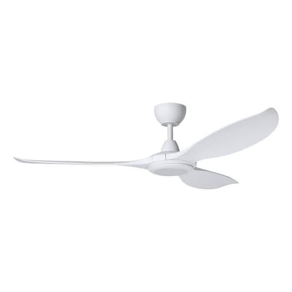 Mission Bay 60 in. Outdoor White Ceiling Fan with Warm White Integrated LED