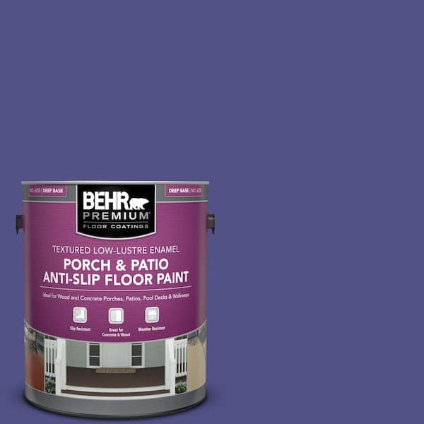 BEHR PREMIUM 1 gal. #P550-7 Purple Prince Textured Low-Lustre Enamel Interior/Exterior Porch and Patio Anti-Slip Floor Paint