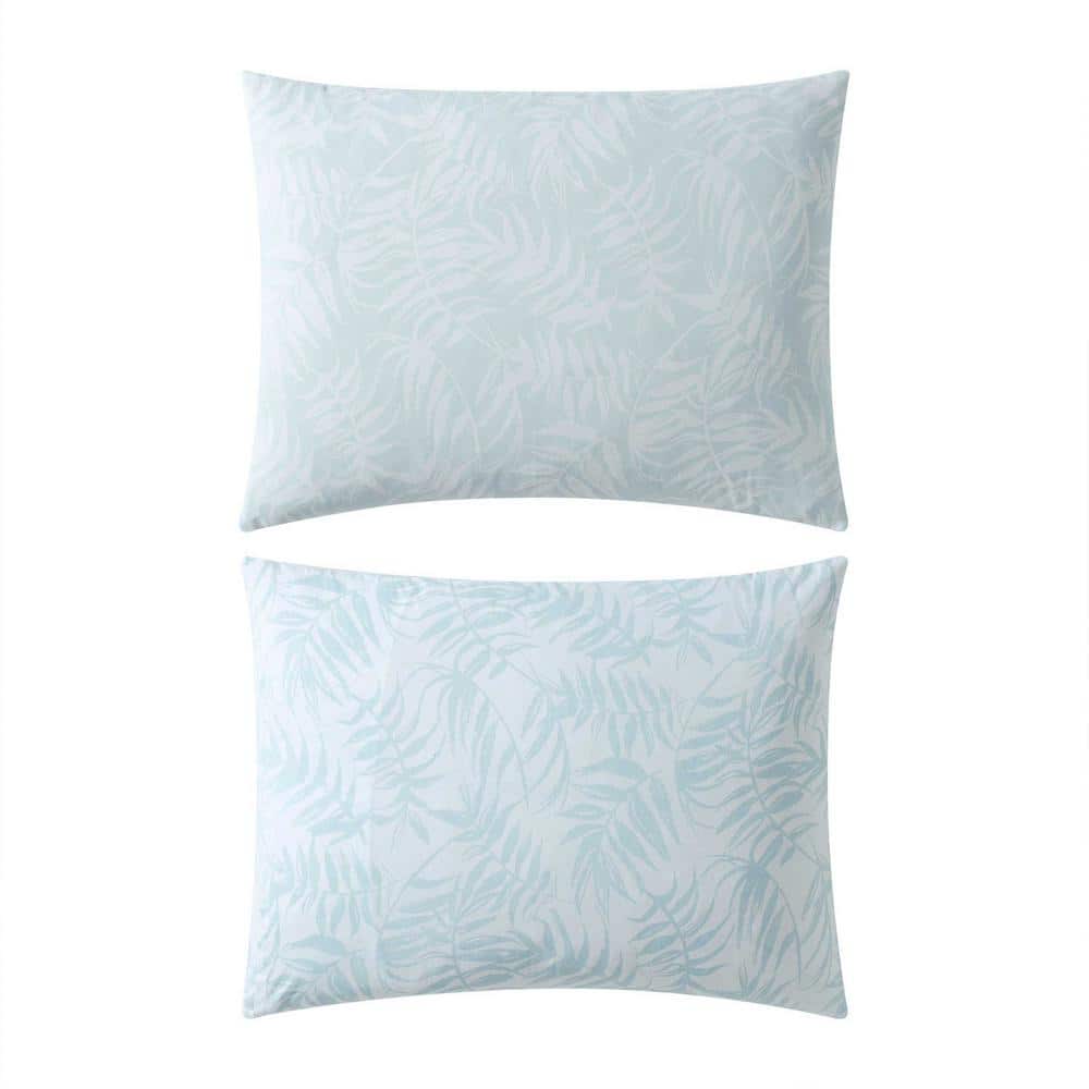King Blue Cotton Reversible Comforter Set with Shams