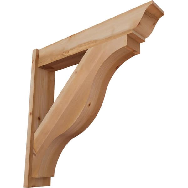 Ekena Millwork 8 in. x 38 in. x 38 in. Western Red Cedar Fuston Traditional Smooth Outlooker