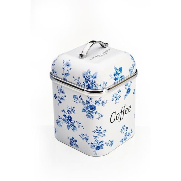 Laura Ashley VQ-3-Pieces Stainless Steel Canister Set-China Rose