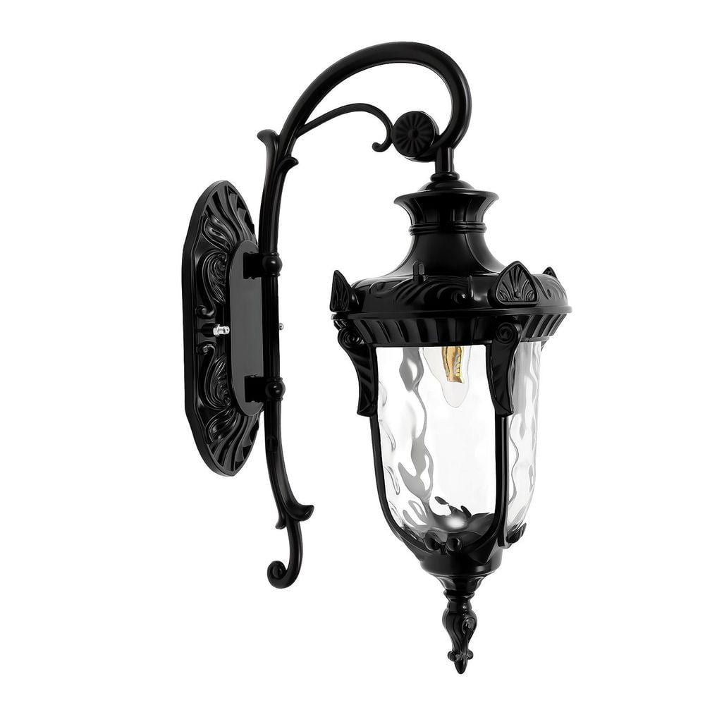 アンティークランプ OUKANING 1-Light Black Retro Outdoor/Indoor Waterproof Lantern