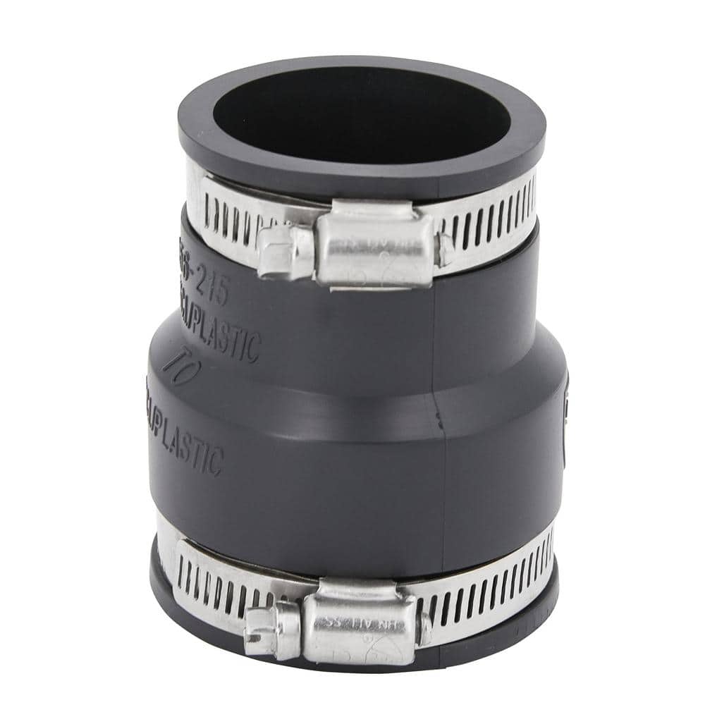ECO FLO 11/2 in. x 11/4 in. DWV Flexible PVC Coupling 156150/125 The Home Depot
