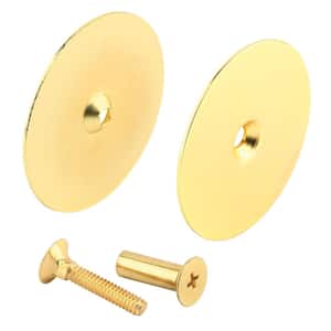 2-5/8 in., Brass Plated Hole Filler Plate Door Knob