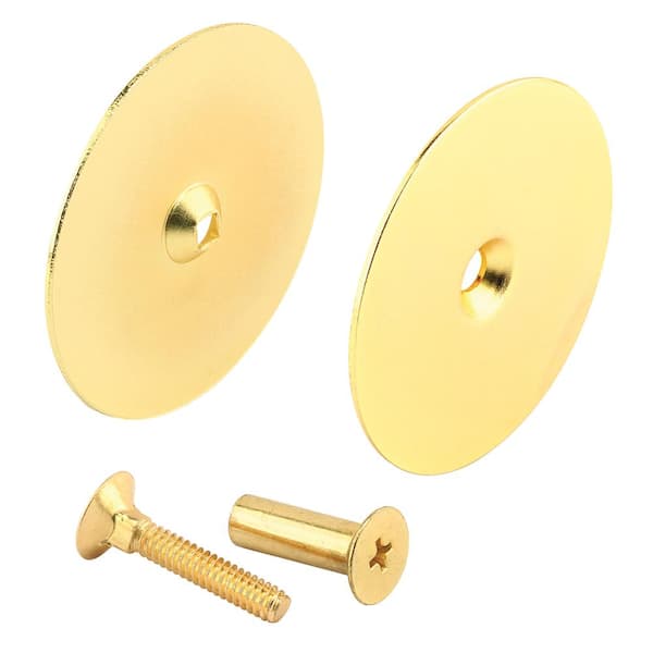 Prime-Line 2-5/8 in., Brass Plated Hole Filler Plate Door Knob