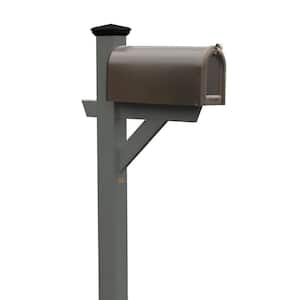 Hazleton Recycled Plastic Mailbox Post in Coastal Teak