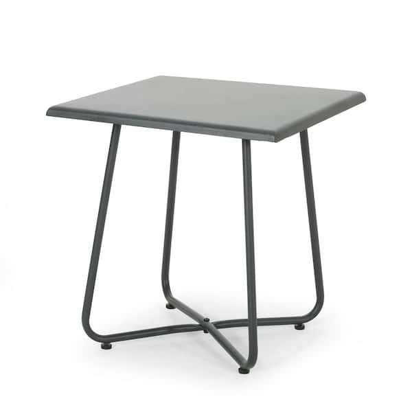 Unbranded 18 in. Gray Iron Outdoor Side Table