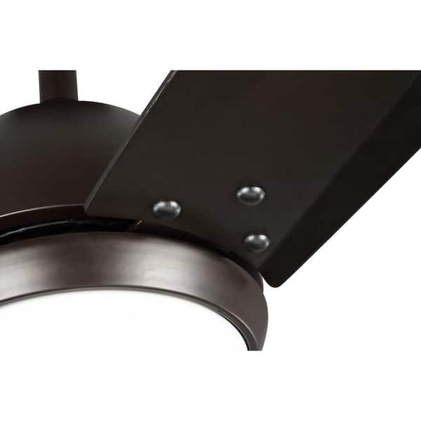 Oriole 60 in. Indoor Integrated LED Architectural Bronze Modern Ceiling Fan with Remote for Living Room and Bedroom