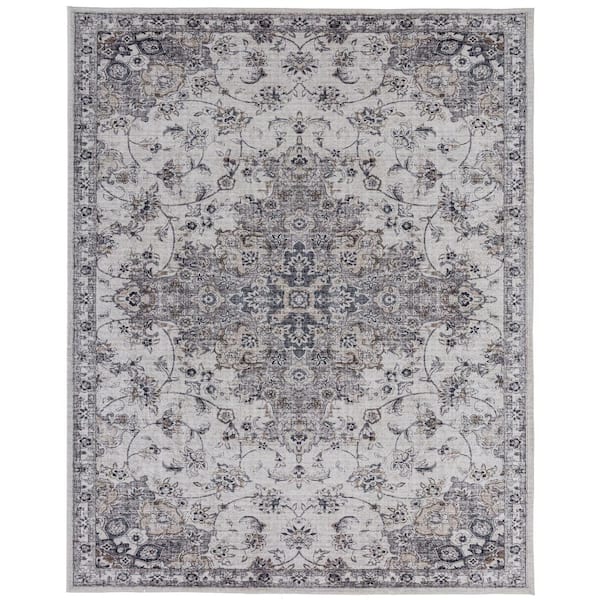 KALATY Grey Tones 7 ft. 9 in. x 9 ft. 9 in. Area Rug