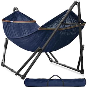 10 ft. Free Standing Camping Hammock with Stand in Dark Blue