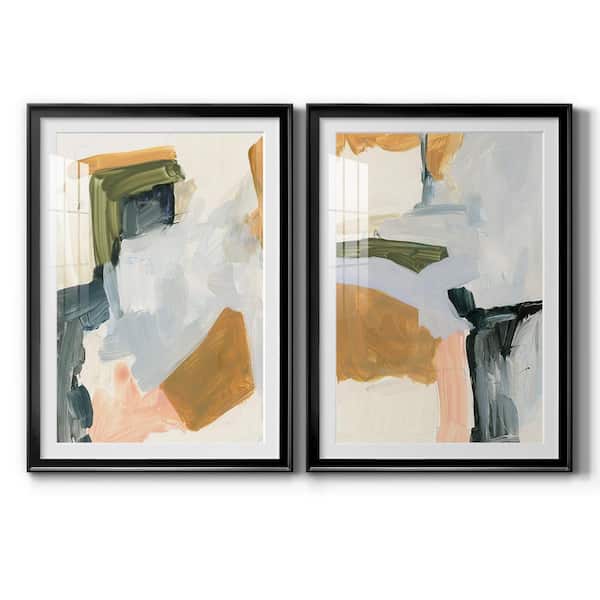 Wexford Home Black Expression I by Wexford Homes 2-Pieces Framed Abstract Paper Art Print 24.5 in. x18.5 in.