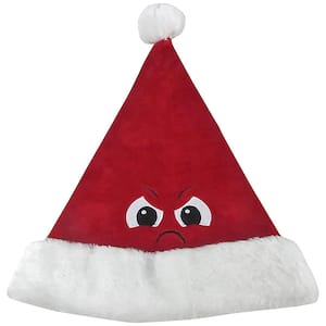 1.58 in. Christmas Emoji Hat-Angry