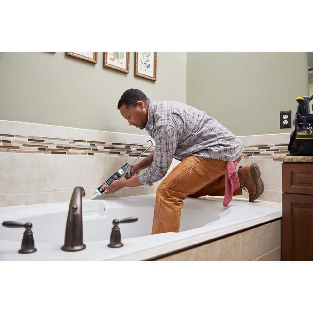 Supreme Silicone 10.1-oz White Kitchen and Bath Sealant Caulk