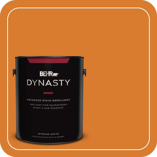 BEHR DYNASTY 1 gal. #270B-7 Bonfire Matte Interior Stain-Blocking Paint & Primer