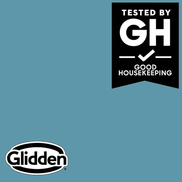 Glidden Premium 1 qt. PPG1151-5 Aqua Blue Satin Interior Latex Paint
