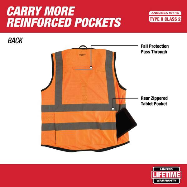 Milwaukee Performance Small/Medium Orange Class 2-High Visibility