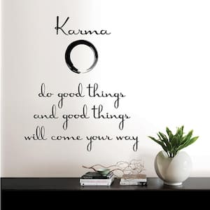 Black Karma Quote Wall Decal
