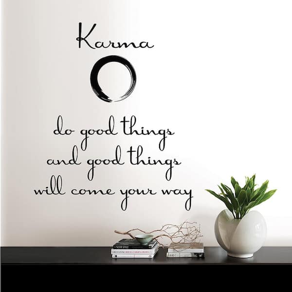 WallPops Black Karma Quote Wall Decal