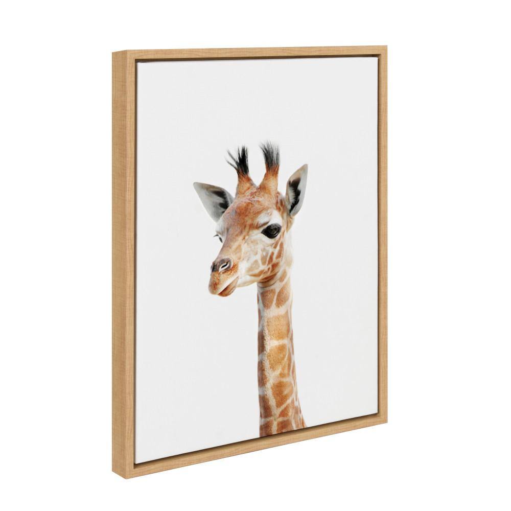 Baby Giraffe Framed Canvas Print for Nursery