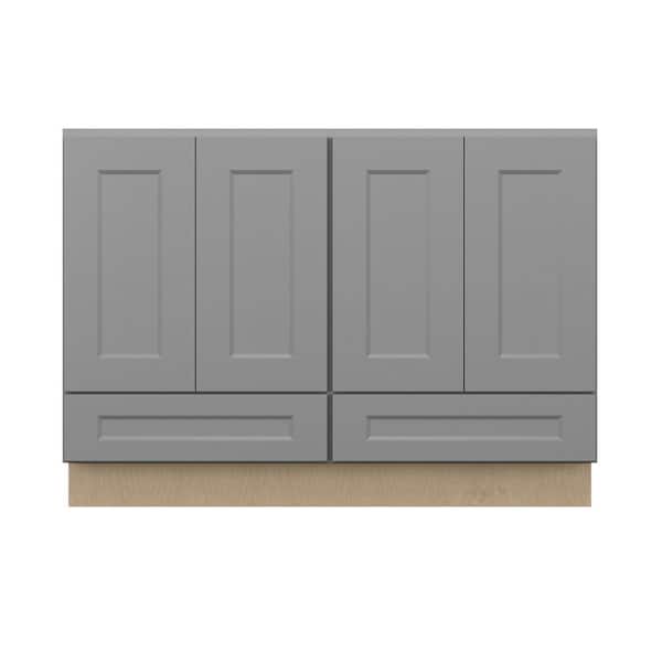 Kunal Kitchens Cumberland Recessed 48 in. W x 6 in. H x 0.75 in. D in Painted Stratus Arched Valance in Assembled Wall Cabinet