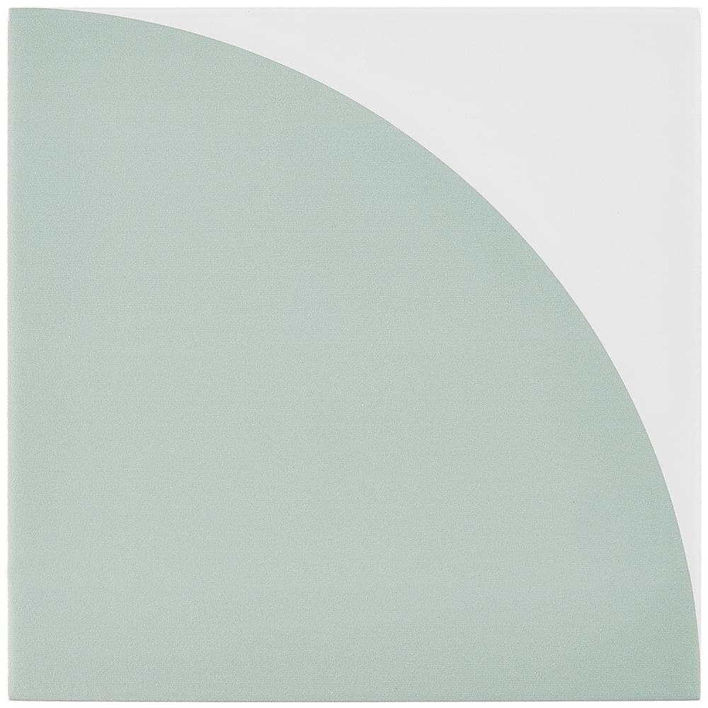 Tarin 8" x 8" Green Matte Porcelain Encaustic Tile