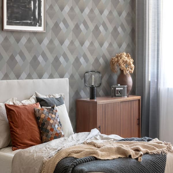 Kaleidoscope Champagne Non-Woven Paper Removable Wallpaper