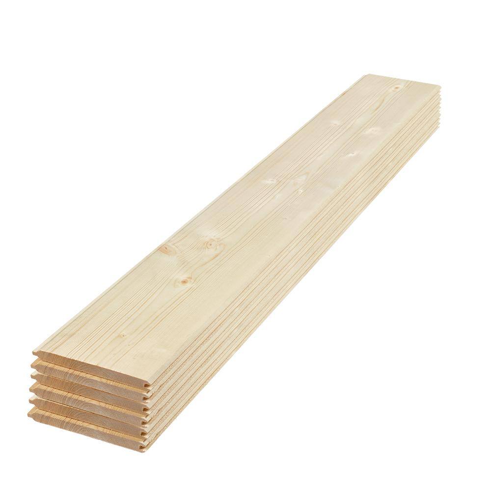Ufp Edge 1 In X 8 In X 4 Ft Unfinished Pine Tongue And Groove Shiplap Siding Board 6 Pack 276589 The Home Depot