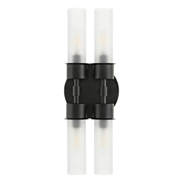 Joli 4 in. 4-Light Black Wall Sconce