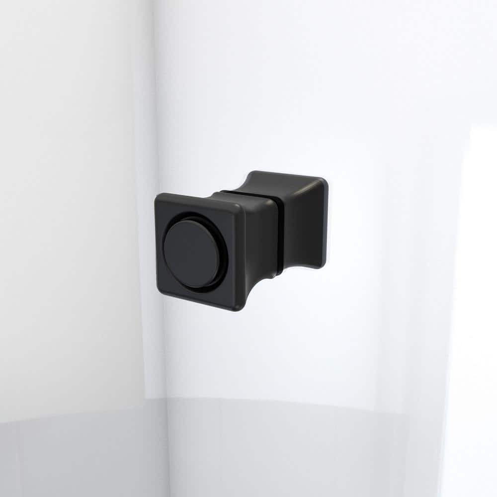 Matte Black Frameless Square Shower Kit with Acrylic Base
