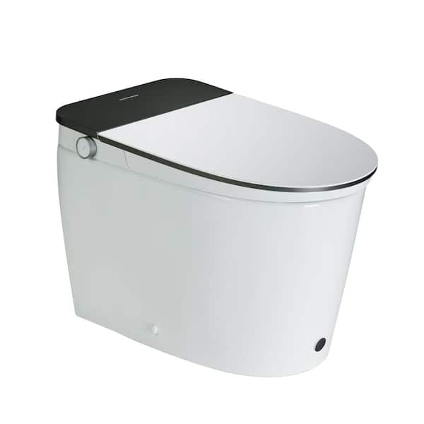 Elongated Electric Bidet Toilet 1.28 GPF in White with Auto Open Close, Foam Schield, Kid-Friendly, Auto Temp Control