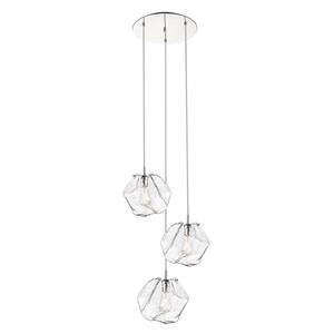 Rockport 3-Light Chrome Pendant with Clear Glass Shades