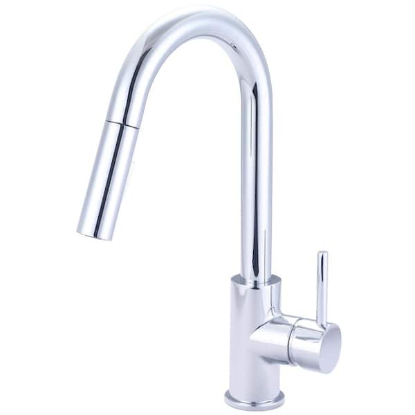 OLYMPIA Olympia i2v K-5080 Single Handle Pull Down Sprayer Kitchen Faucet in Chrome