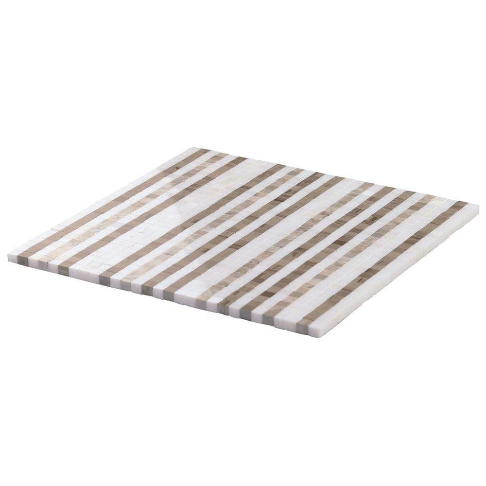 Atomic 12" x 12" Beige Marble Mosaic Tile