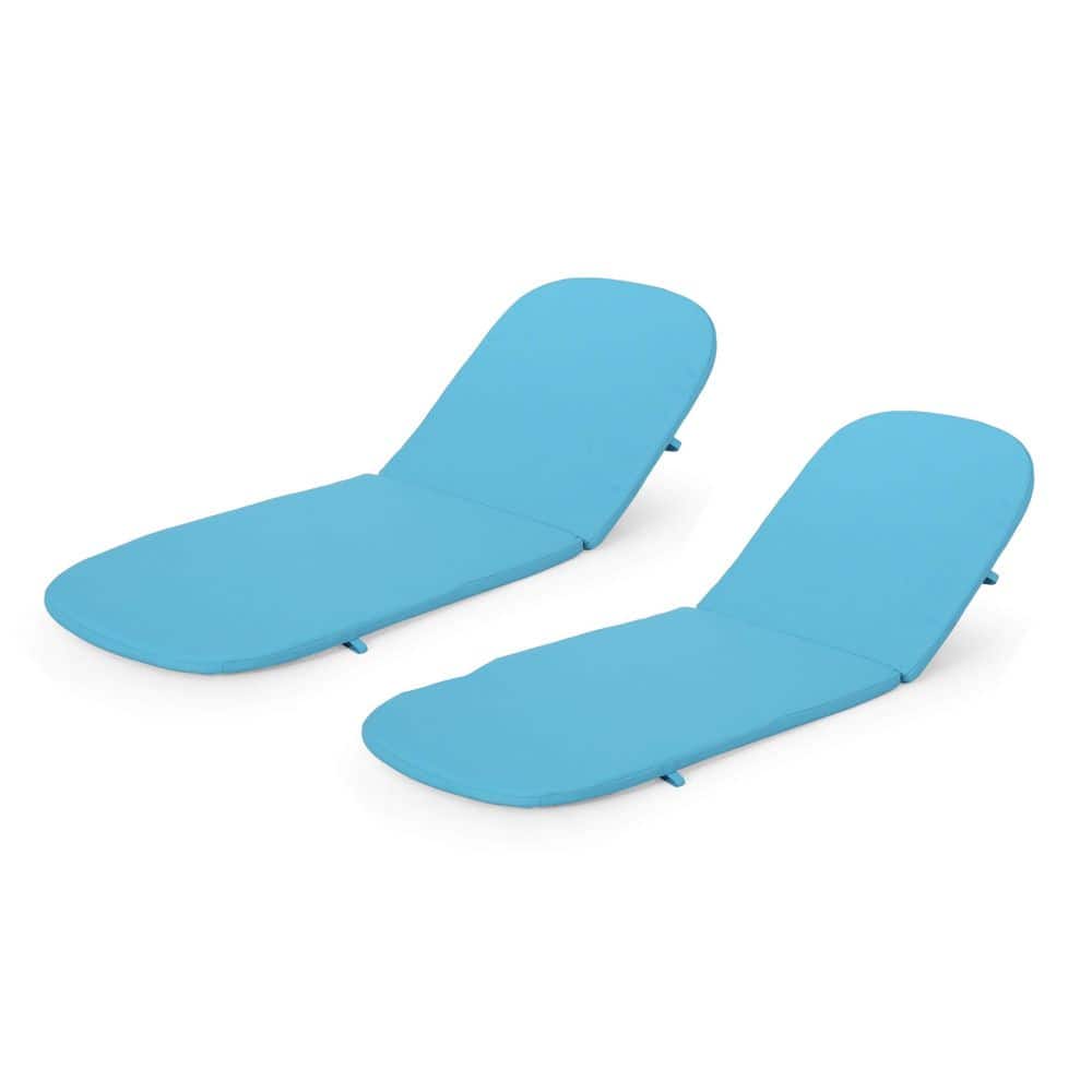 28 in. x 36.0 in. Outdoor Patio Chaise Lounge Cushion in Blue (Set of 2) price history on PriceWatchPro