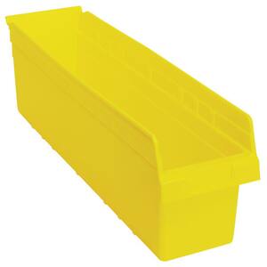 Store-Max 8 in. Shelf 5.4 Gal. Storage Tote in Yellow (8-Pack)