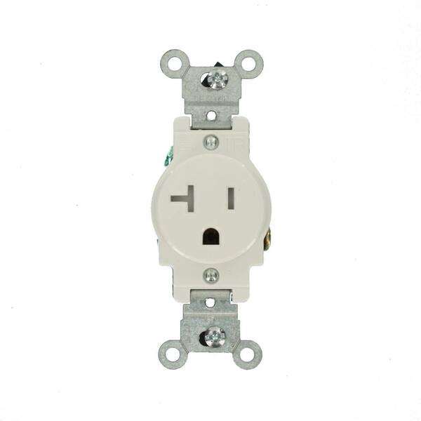 1 pc Single Decorator Receptacle 20A-125V White TR Tamper Resistant 20 Amp
