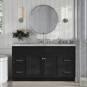 Hamlet 60 in. W x 21.5 in. D x 34.5 in. H Freestanding Bath Vanity Cabinet without Top in Black