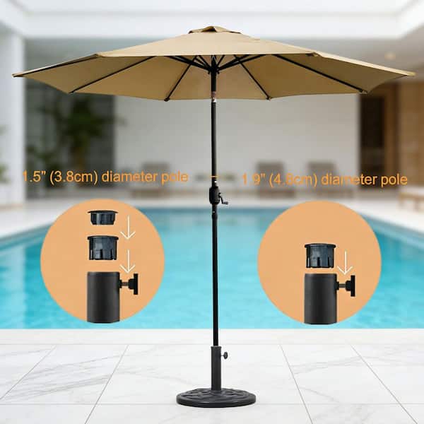 backyard patio umbrella GARDEN 10 Ft Offset Cantilever Umbrellas for Patio Outdoor Shade,  Black/White Stripe